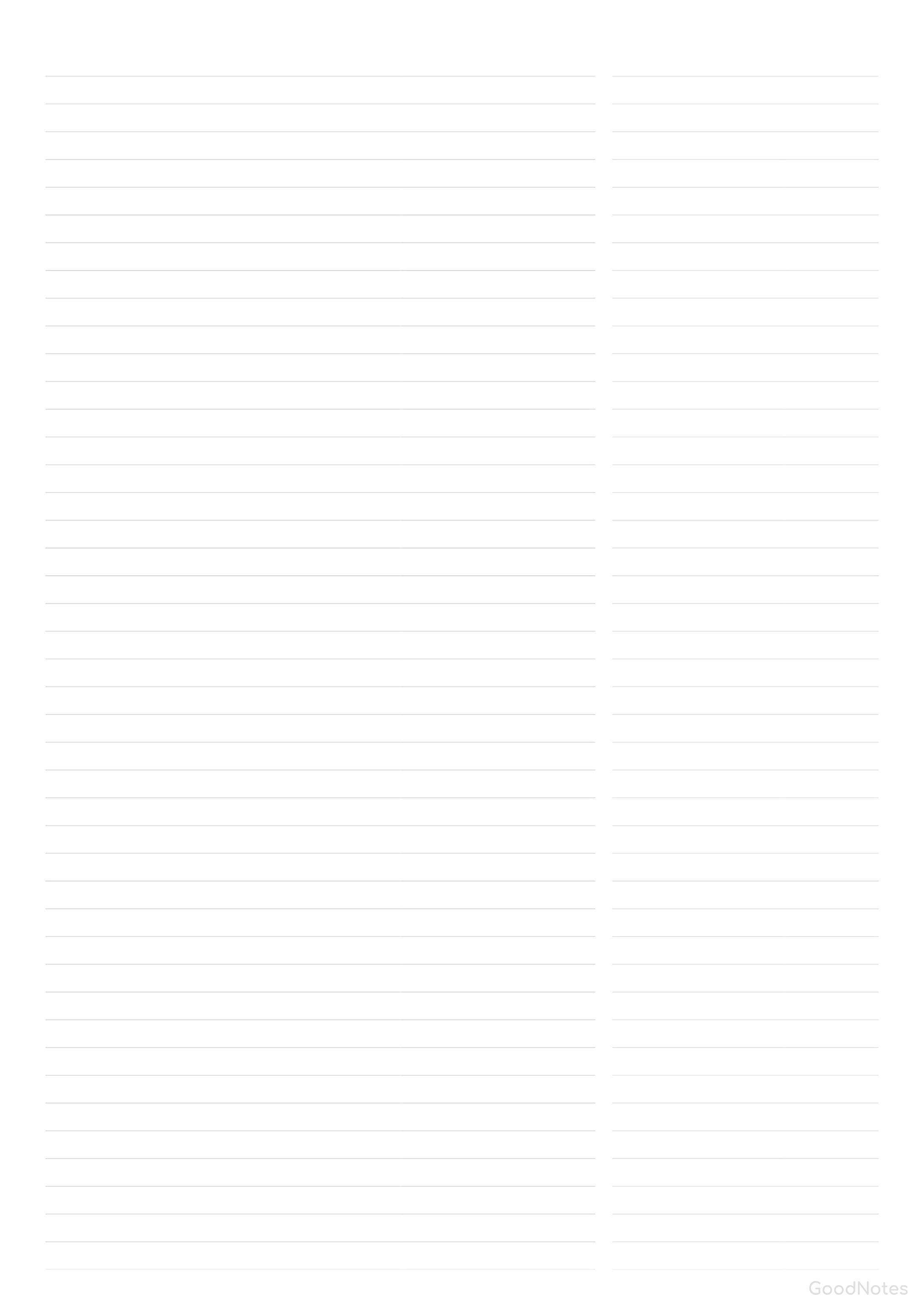 Lined Paper - Two Column Right
